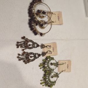 Elegant Brown and Green Beaded Jewelry Set